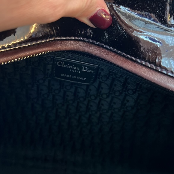 Lady Dior Patent Leather Cannage Large with Strap - Picture 10 of 12